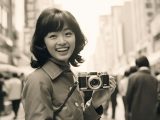 ストリートスナップ　1970年　奈良県　大和郡山市　#ストリートスナップ　#AI美女　　